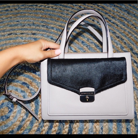 kate spade Handbags - Kate Spade Black and taupe/grey tan NWOT